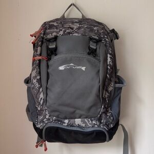 Orvis Digital Camo Backpack with Red Accents